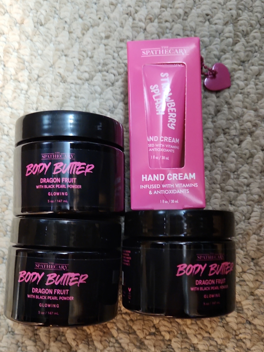 Dragon Fruit Body Butter & Strawberry Hand Cream Set - Pink